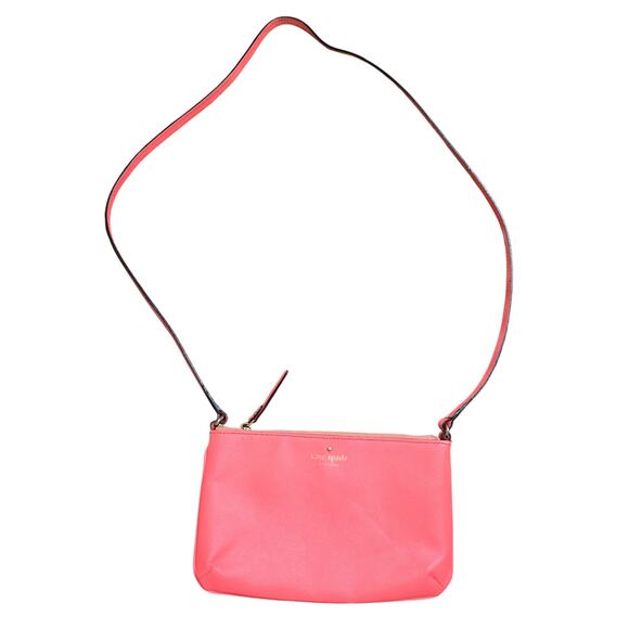 Kate Spade New York Mikas Pond Janelle Crossbody Bag Coral Gold Travel Small - Picture 1 of 12